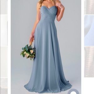 Kennedy Blue slate blue Lisa bridesmaid dress